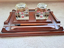 ANTIQUE WALNUT PARTNERS DESK