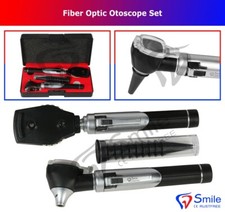 Premium Fiber Optic Otoscope Ophthalmoscope Examination LED Diagnostic ENT SET