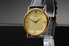 Vintage 1990 N MINT Seiko Lassale 8N20-7000 Gold Round Quartz Mens Watch JAPAN