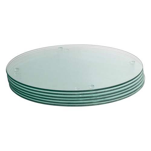 Round glass placemats 30cm - 6x,