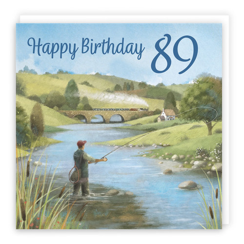 89th fly fishing birthday - fly, card