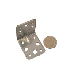 Heavy Duty 2.5mm Thick Zinc Plated Reinforced Corner Angle Bracket Galvanised