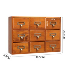 Multi Drawers Wooden Storage Cabinet Cupboard Display Shelf Wall Desktop Display