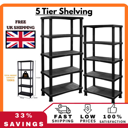 Tier plastic shelving - plastic,