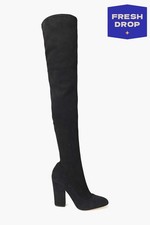 RRP€1370 SERGIO ROSSI Leather Over Knee Boots US7.5 UK4.5 EU37.5 Made in Italy
