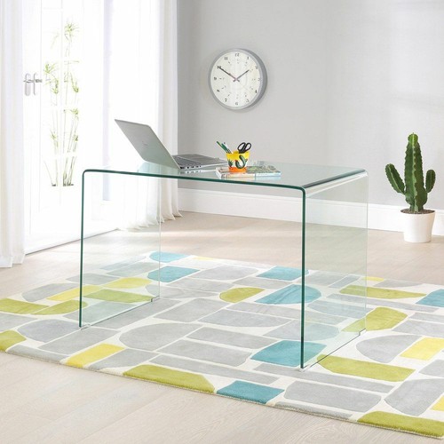 Glass desk geo - glass, small