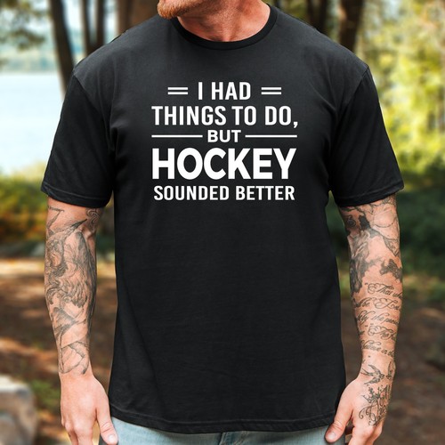 Hockey shirt player puck - hockey, t