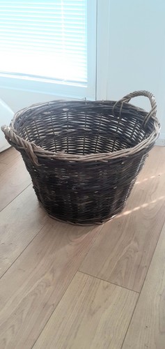 Wicker log basket - wicker,