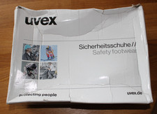 Uvex UVX9638338S Black Leather Wide Fit Steel Toe Cap Safety Shoes. UK Size 11