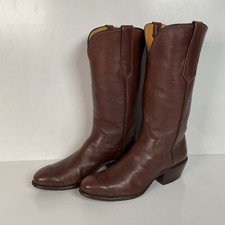 Paul Bond Classic Cowgirl Boots 5.5 Brown Calfskin USA Custom Made
