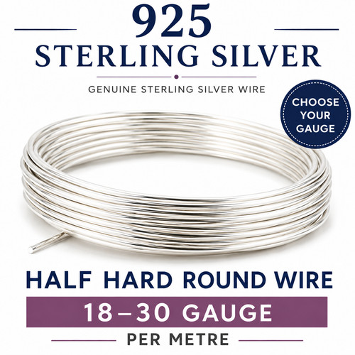 925 sterling silver round wire - 925,