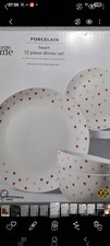 PORCELAIN HEART PATTERN  12 PC