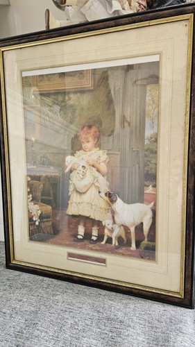 Vintage framed print puppy - vintage,