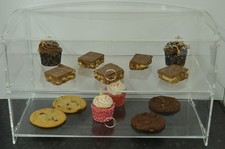 Bakery Deli Pastry Display Case Cup Cake Doughnut Food Counter Cabinet Two Tier