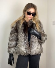 Silver Fox Fur Coat Excellent Condition