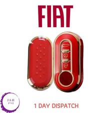 KEY COVER FOB CASE 3 BUTTON RED FOR FIAT 500 DUCATO DOBLO PUNTO PANDA BRAVO