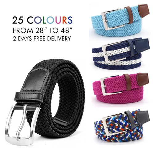 Woven stretchy belt braided - stretchy,