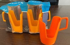 Vintage Retro JAJ Pyrex Drink Ups 2 X Yellow 1 Orange 1/2 Pint