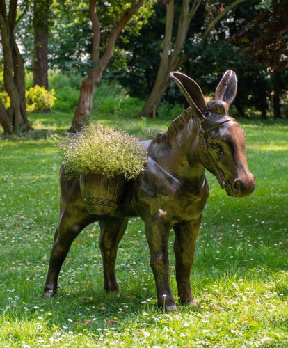 Donkey with basket - donkey,