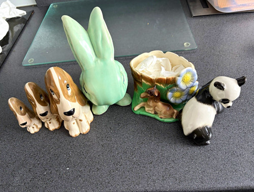 Ceramic figurines dogs - ceramic,