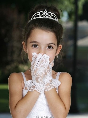 Short lace gloves - gloves, first