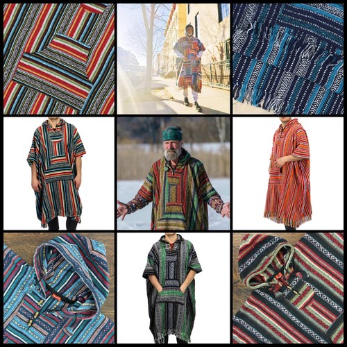 Poncho hooded robe cold - robe,