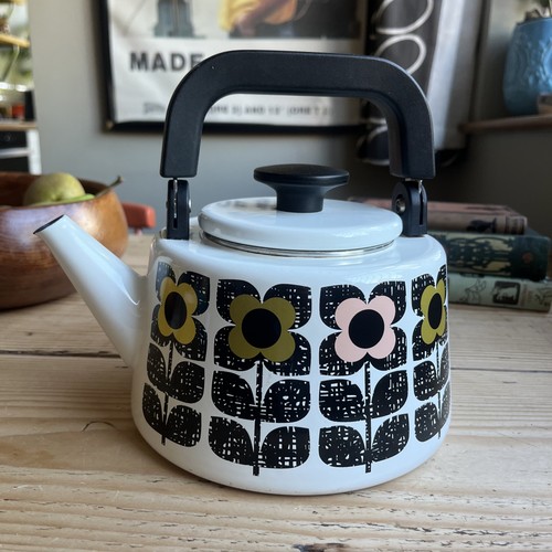 Orla kiely enamel kettle - enamel,