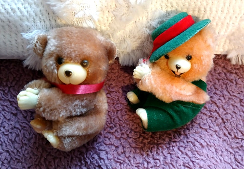 Vintage teddy bear curtain - vintage,