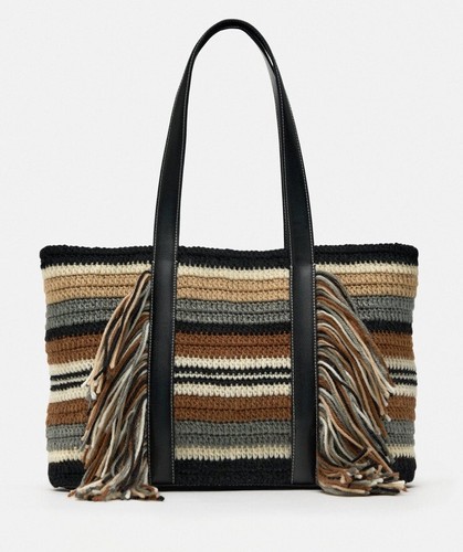 Zara brown cream black knit - zara,