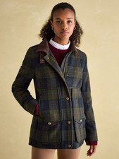 Joules Blue Tweed Field Coat