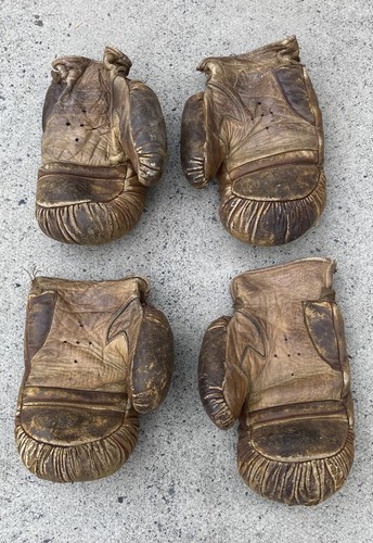 Vintage leather boxing - vintage, gloves