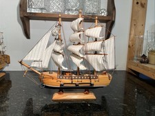 Vintage Wooden Model Sailing