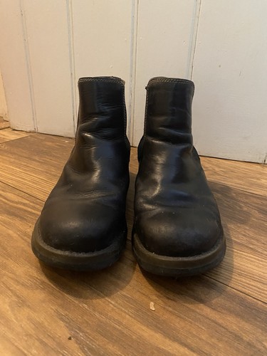 Fly london black leather - leather, wedge
