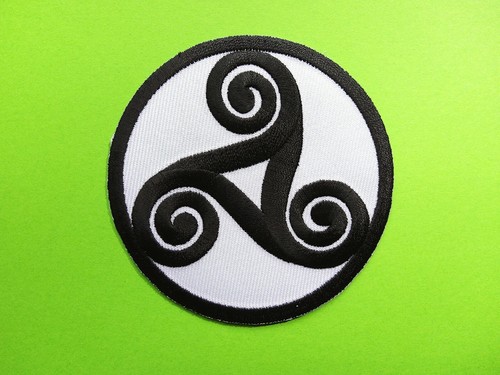 Triskelion iron patch - triskelion, on