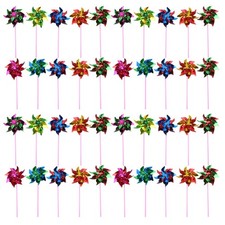  5 Pieces Colorful Windmill Garden Pinwheels Childrens Toy Windmills