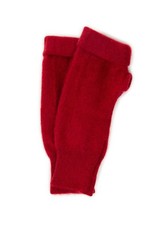 Turtle Doves 100% Cashmere Fingerless Gloves, Red, One size, FREE SHIPPING