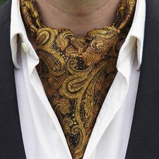 Black & Gold Paisley Cravat |