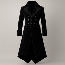 Men Black Velvet Swallowtail