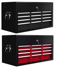 Tool Box Lockable Metal Tool Chest 6 Drawer Carry Handle Ball Bearing Runners