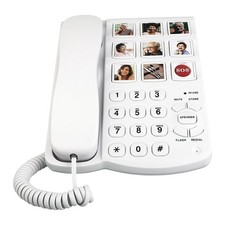 Corded Senior Phone Big Button 8 Photo Speed Dial Handsfree Dialing Conversation