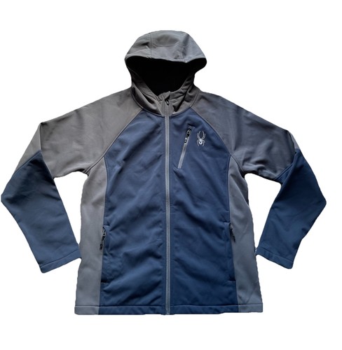 Mens gray and blue spyder - blue,