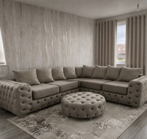 New fabric chesterfield - new, l