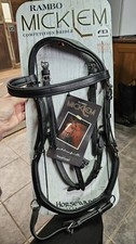 Brand New Full Size Micklem Bridle Black Leather
