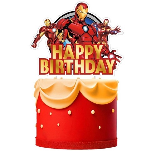 Iron man cake - iron, topper