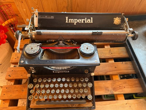 Antique imperial typewriter - antique,