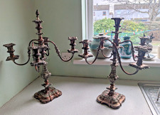 PAIR HEAVY ORNATE  ANTIQUE