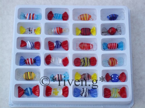 Glass sweets ornamental - x,