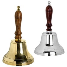 Hand Bell Wooden Handle Brass