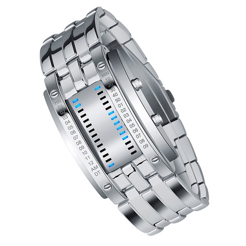 Futuristic mens binary watch - futuristic,
