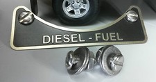 Land Rover Defender TD5 TDCi TDi Diesel Fuel Filler Warning Badge Stainless